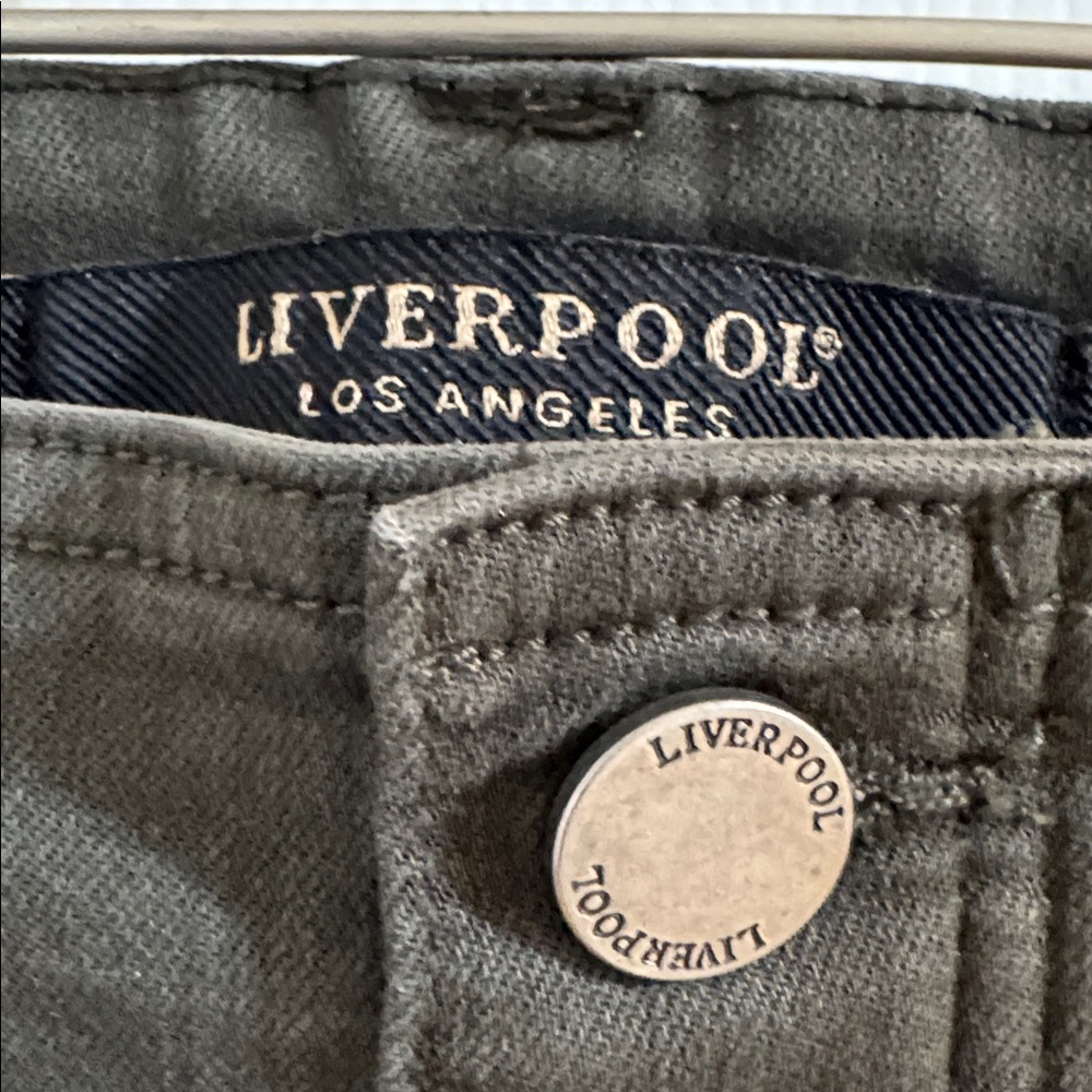 Liverpool Dark Olive Skinny Jeans - Picture 7 of 10